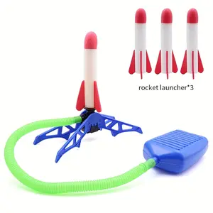 A foot-operated small rocket toy, ideal for outdoor play and a perfect gift for Easter, Halloween, or Christmas