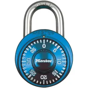 Locker Lock, Combination Lock for Gym and School Locker, Blue, 1528D