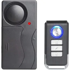 Wireless Anti-Theft Vibration Alarm, 110dB Loud Sensitivity Adjustable Motion Sensor Burglar Security System for Door Window Bike Motorcycle Motorhome