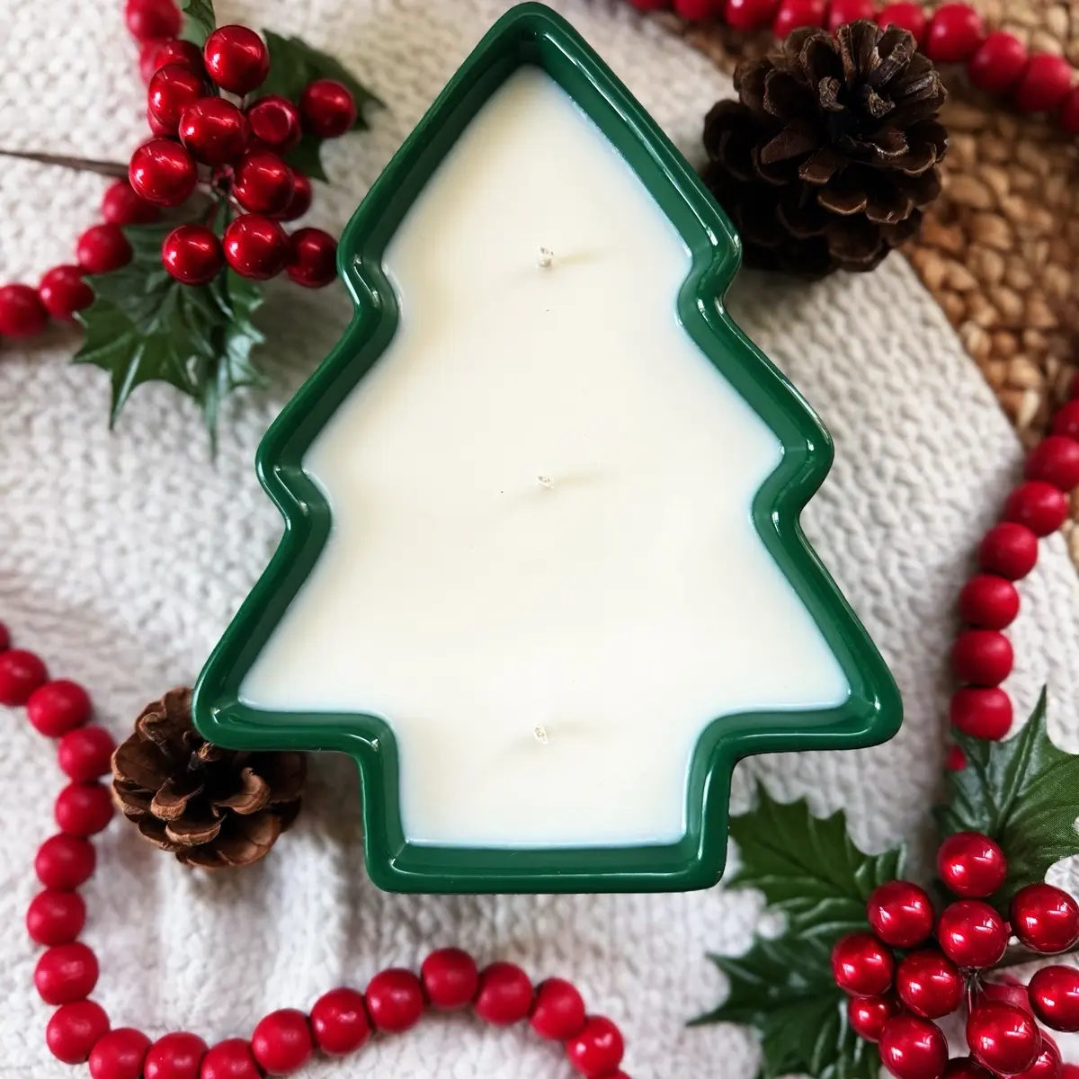 Christmas Tree Candle - Christmas Holiday Decor -Festive -Soy Candle -Christmas Gift -Holiday Scents -Luxury- Gift for her-Choose your scent holiday candle