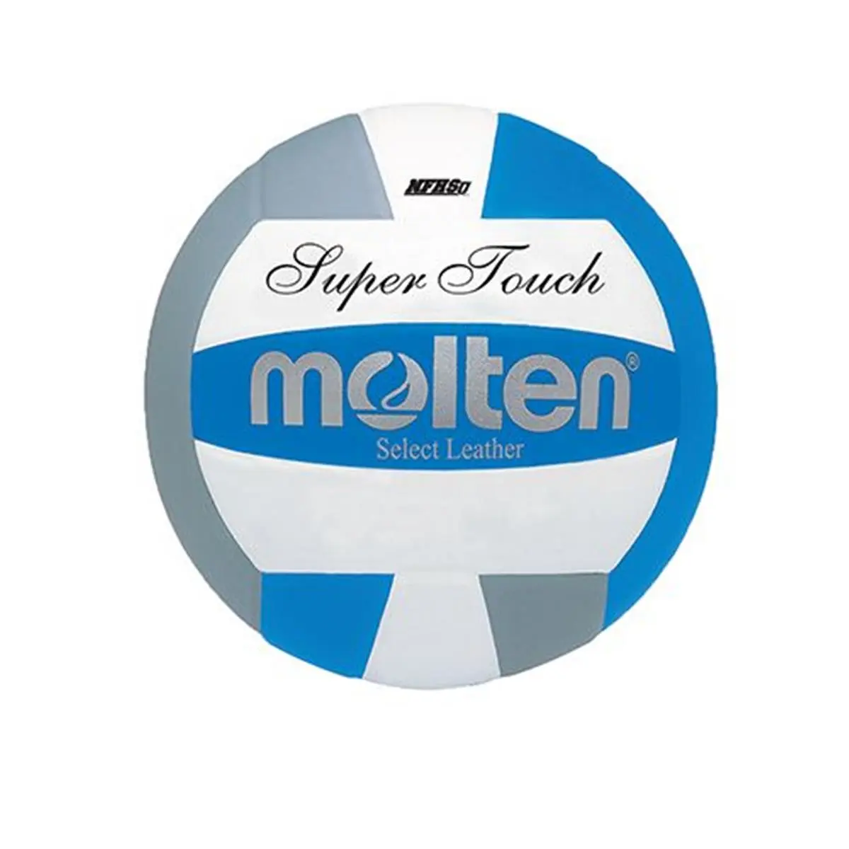 212 MAIN Molten HS Super Touch Royal & Silver Volleyball Balls - Leather Cover, 0.95lbs Weight, Official Size Volleyball Equipment for Competitive Play