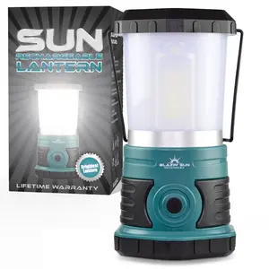 BLAZIN Sun Rechargeable LED Lantern 1500 Lumen 4000mAh Portable Camping Emergency Power Outage Light 4 Modes Ultra-Bright Weather-Resistant USB Rechargeable