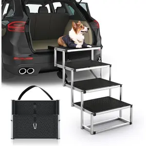 Stairs for , Foldable  Ramp for  with Non-Slip Surface, Portable Stairs Aluminum SUV, High Beds, , Supports up to 250 lbs, 4 Steps