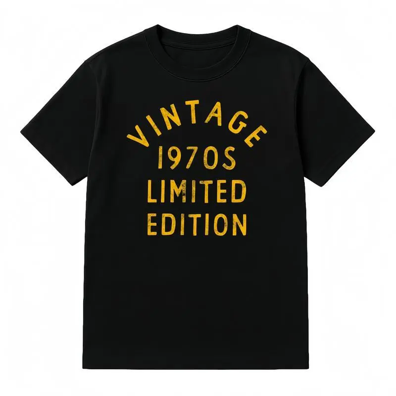Women's Vintage 1970s Limited Edition Graphic T-Shirt - 100% Pure Cotton Fabric, Oversized Loose Fit, Short Sleeve, Streetwear Style Unisex Tee