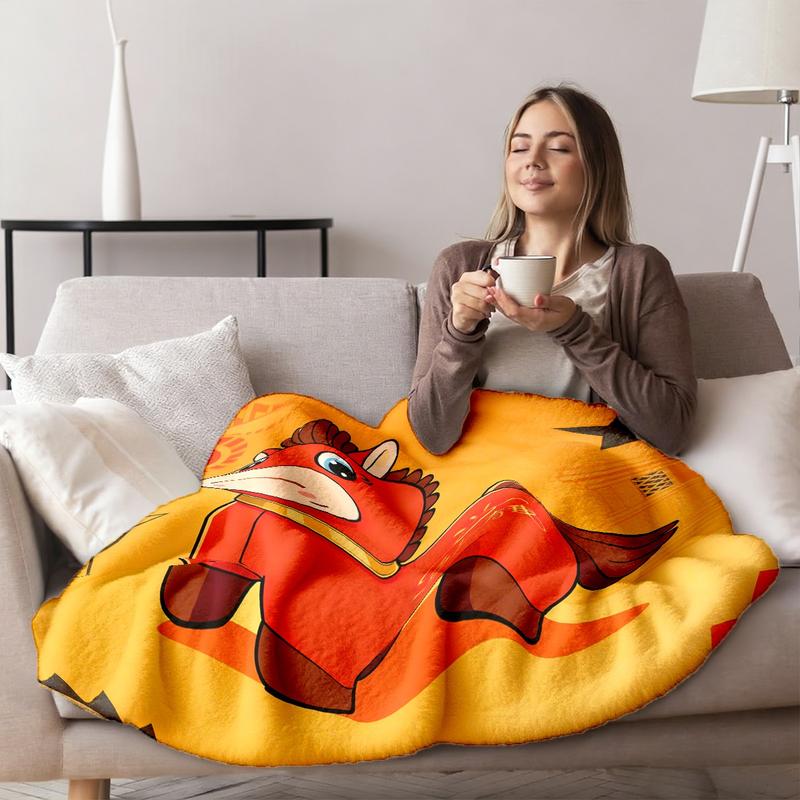 Cry Horse Theme Blanket, High-Weight Flannel Fabric, Soft and Warm, Anti-Wrinkle, Easy Clean, Perfect Gift for Friends and Lovers, Happy Blanket Gifts