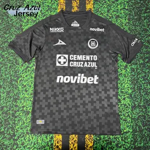 2526 Mexico League  Cruz Azul Away Black Short Sleeve Top Soccer Jerseys LIGAMX Fan Edition