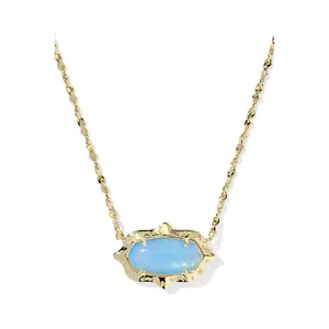 Kendra Scott Elisa Scallop Frame Short Pendant Necklace
