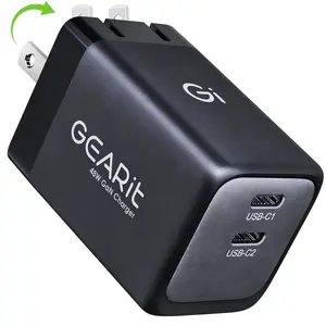 GearIt 48W USB-C Super Fast GaN Charger for Phone and Electronics Smartphone Foldable Plug