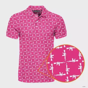 The AR15 Golf Polo Shirt, Classic Men’s Casual Outdoor Polo with Fun Graphic Print & Everyday Comfort