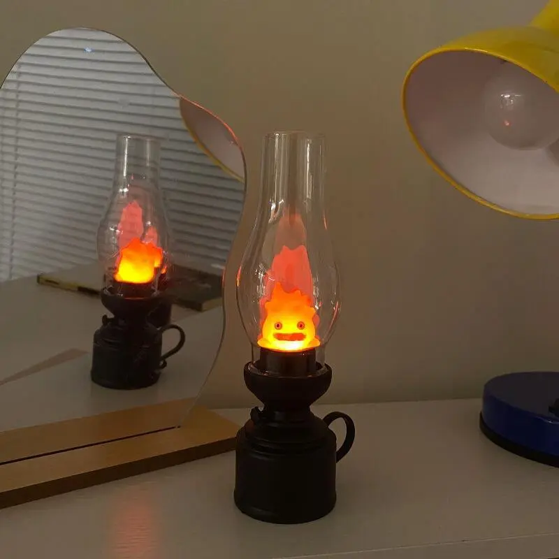 Flameless LED Night Light Halloween Retro Decorative Candle Lamp Cartoon Anime  Lamp Style Bedroom Bedside Table Lamp for HomeDecor