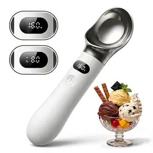 Electric Heated Ice Cream Scoop, Rechargeable Scoop with LED Display, 10s Quick Heat, Max 160°F, IP67 Waterproof, Home Dessert, Summer Treats, Gift Ideas outdoorfun