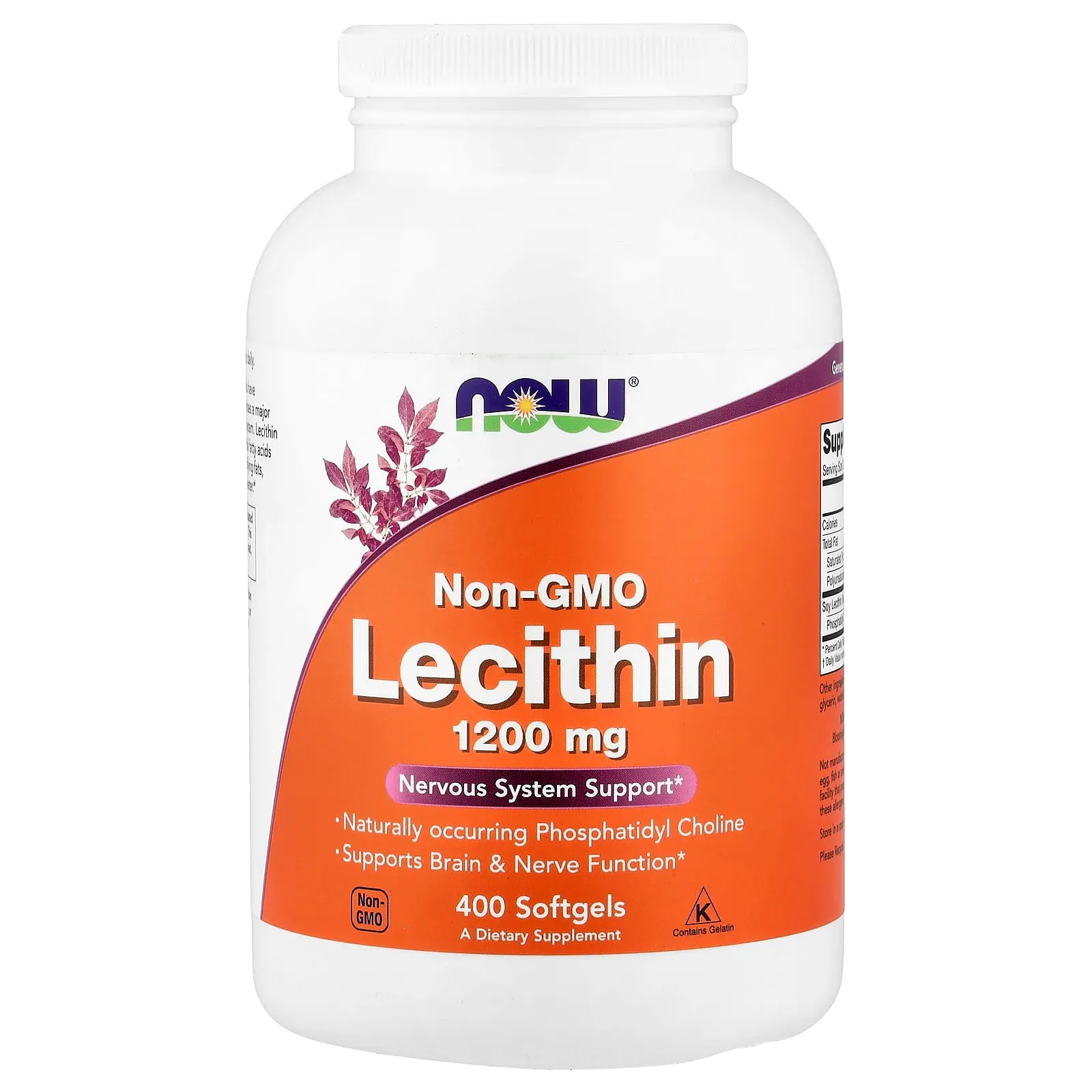 NOW Foods Non-GMO Lecithin, 400 Softgels NOW Foods Non-GMO Lecithin, 400 Softgels