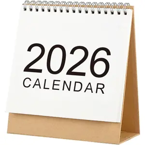 2026 Mini Desk Calendar Monthly Simple Style Flip Calendar 6.5" x 6" (Oct. 2025 to Dec. 2026)