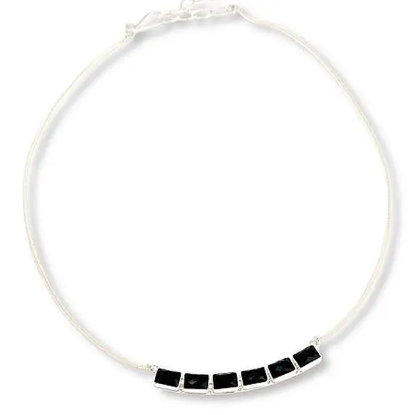 Mine Finds by Jay King Sterling Silver Black Chalcedony Chain Necklace
