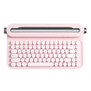 YUNZII B305 Wireless Typewriter Keyboard, Retro Bluetooth Aesthetic Keyboard with Integrated Stand for Multi-Device