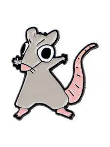 Fun Mouse Brooch Pin, Cute Animal Badge, Zinc Alloy Unique Emblem, Fashion Clothing Accessory, All Season Style Jewelry, Jewellery