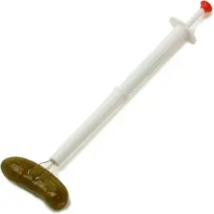 Stainless steel and plastic deluxe pickle pincher 8inches white