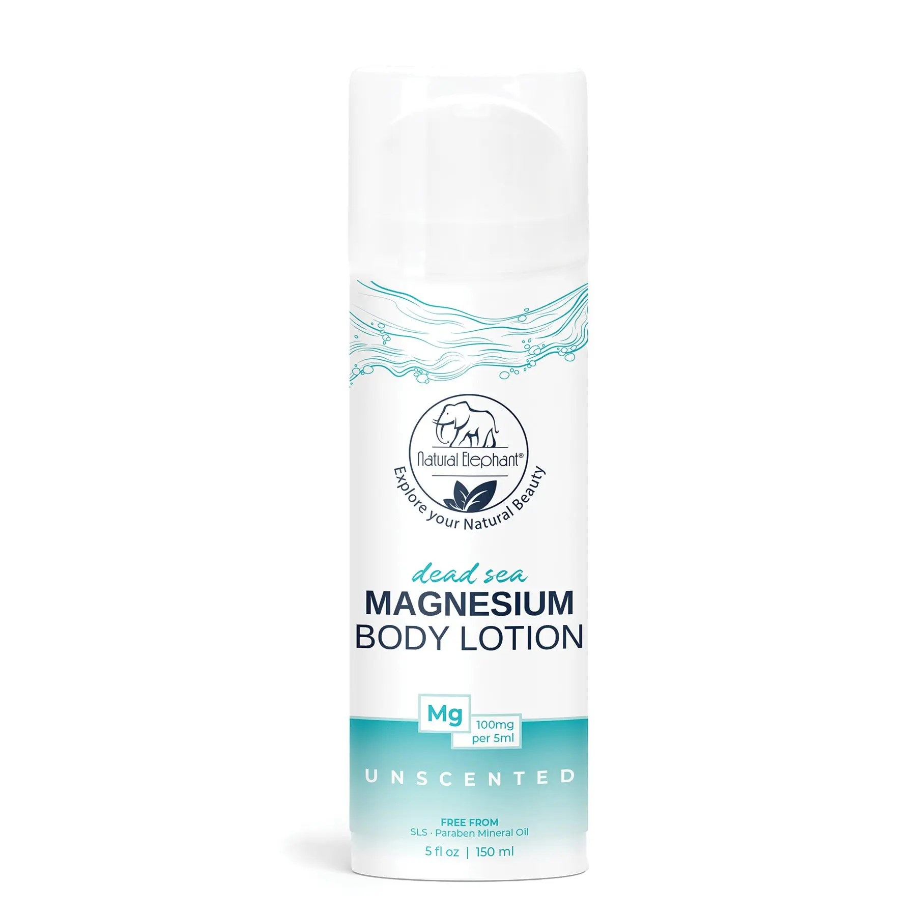 Natural Elephant Magnesium Body Lotion - Magnesium from the Dead Sea for Skin, Muscle, and Bone Health