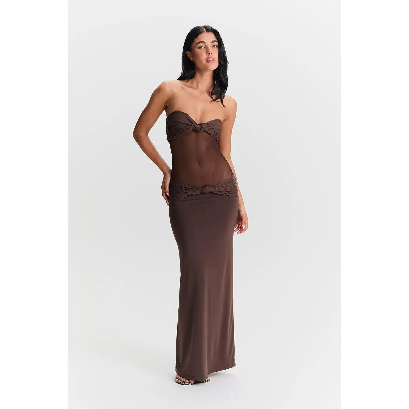 Amara Maxi Dress Brown