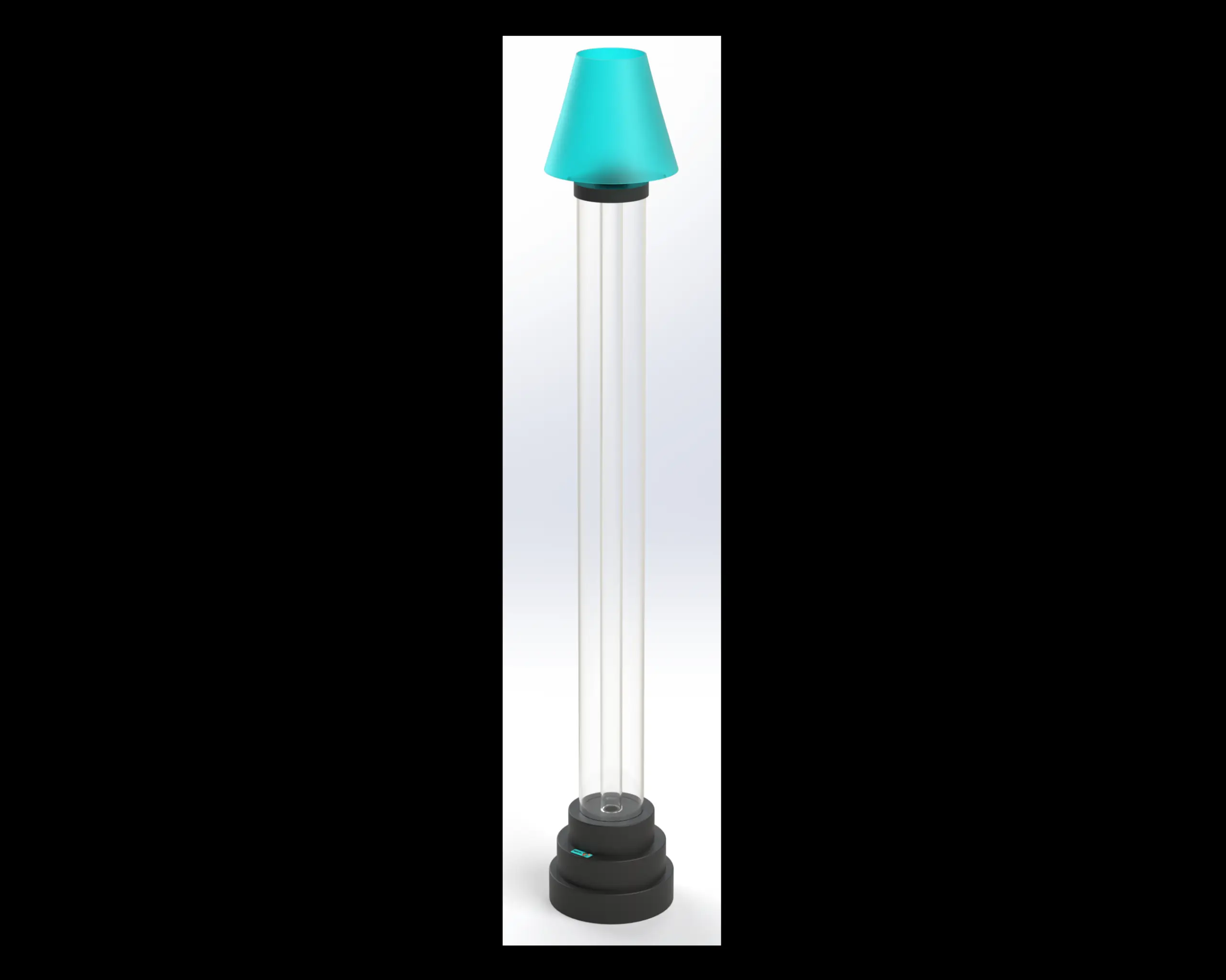 5’ Fillable Floor Lamp<br> Round Base - Round Lampshade