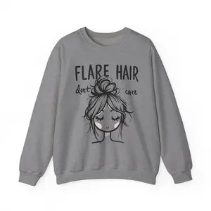 For days when you just don't give a sheep. Let me introduce our "Flare Hair Don't Care" Unisex Heavy Blend Crewneck Sweatshirt