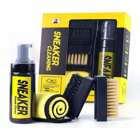 Shoe Care Kit, Including Cleaning Mousse, Brush & Cloth, Shoe Cleaning Kit for Sneakers, Boots, Canvas, PU, Fabric Footwear, Perfect Gift