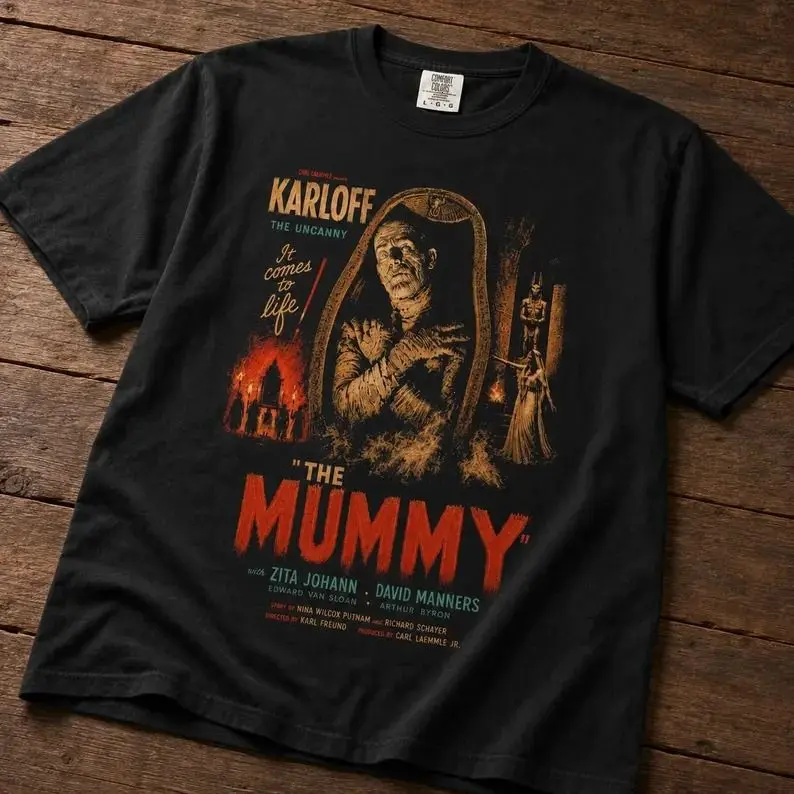 The Mummy Shirt, Vintage Horror Movie Tee, Classic Monster Graphic T-shirt