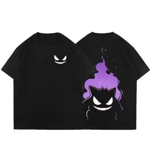 Anime Gengar Printed T-shirt Men's and Women's T-shirt Men's Tops Harajuku Y2K T-shirt 2026 Summer New Tee Streetwear