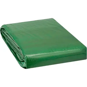 Green Heavy Duty Poly Tarps 8 MIL Thick -  Waterproof & Multipurpose (Various Sizes)