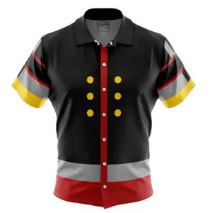 Sora Kingdom Hearts Button Up Hawaiian Shirt | Cool Anime Vibes for Men & Fans