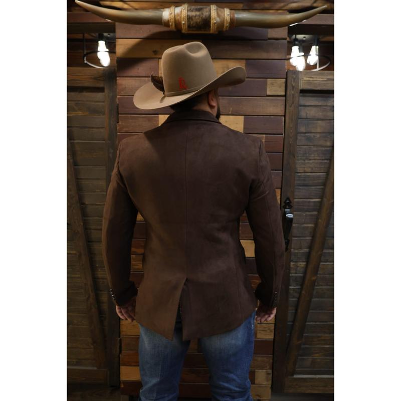 Platini: Mens Brown Suede Blazer