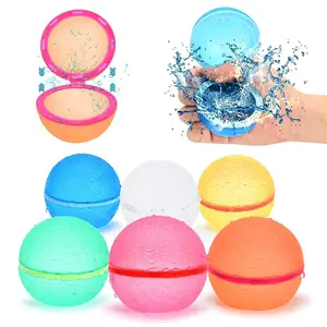 Waloo Sports Reusable Water Bomb Balloons, Quick Fill & Self Sealing, Splash Water Ball For Kids and Adults, Outdoor Fun By Pool or Beach, Hours of Fun (6 Pack)