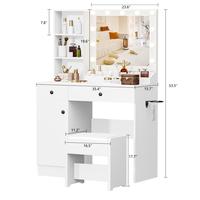 All White-Light bulb-Non-folding tabletop