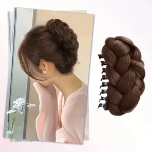 Elegant Women's Puffy Hair Ring Wig, Synthetic Hairpiece, High Temperature Fiber, Natural Puffed Bun Extension, Multifunctional Styling Accessory, Synthetic Hair Wigs, Synthetic Extensions