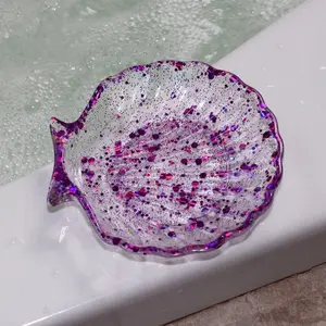 Purple Seashell Soap Dish | Nautical Decor