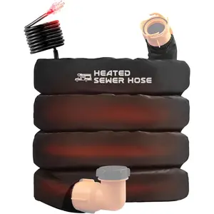 Heated 15FT RV Heated Sewer Hose Cover Avoid Freezing at -20°F RV Heated Waste/Sewer Discharge Hose Rv Sewer Hose Bag Packaging(JUST COVER)
