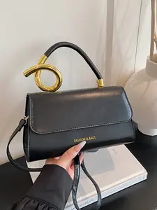 New Women's Handbag, Solid Color Flap Design, Elegant Small Square Bag, Crossbody Bag, Perfect for Office and Casual Outdoors Daily Use