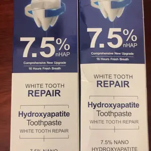Hydroxyapatite Beamach Remineralizing Mint Toothpaste - Fluoride-Free, Gentle Formula for Sensitive Teeth, Enamel Repair, Gum Repair & Oral Daily Care, Teeth Whitening, Refreshing Flavor, 4.23oz, Remineralizing Toothpaste, Daily Care Toothpaste backtoscho