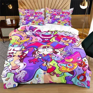Magic Number Circus Bedding Set (Includes 1 Bedspread And 1-2 Pillowcases), Whimsical Circus Themed Bedding, Suitable For Decorating Children's Or Young Adults' Bedrooms, Excluding Quilt And Pillow Cores