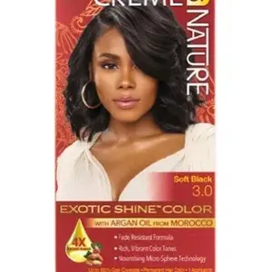 Creme of Nature Permanent Hair Color Soft Black 3.0
