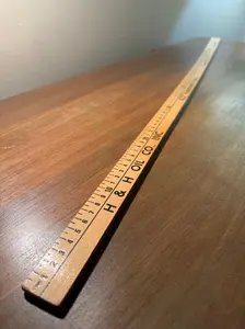 Mid-Century H. H. Oil Co. Advertising Wooden Yardstick | Greenland, New Hampshire, c. 1940s–1950s