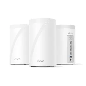 TP-Link Deco BE63(3-pack) Tri-Band WiFi 7 Mesh System (3-Pack) | BE10000 Speeds, 10G Ports, 7600 Sq.Ft Coverage, 200+ Devices, AI Roaming & VPN