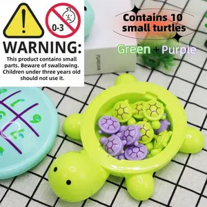 Giant and 10 Small Detachable Turtles Set, Fun Tic Tac Toe Board Game, Interactive Desktop Toy for Kids Ideal for Halloween and Christmas