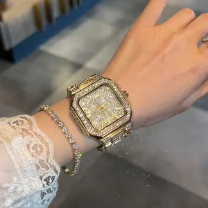 Luxury Diamond Studded Watch  Hot Selling Square Ladies’ Watch Luminous, Waterproof Fashionable and elegant, versatile for everyday, parties, or date nights — an ideal gift for birthdays, anniversaries, and special occasions