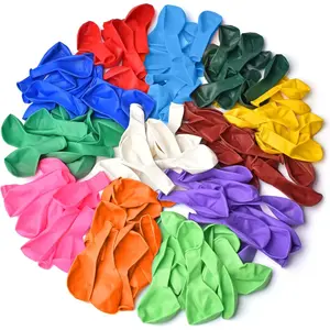 120 PCS 12 Inches Thickened Latex Balloons 13 Assorted Rainbow Colors for Kid's Birthday Party Decorations