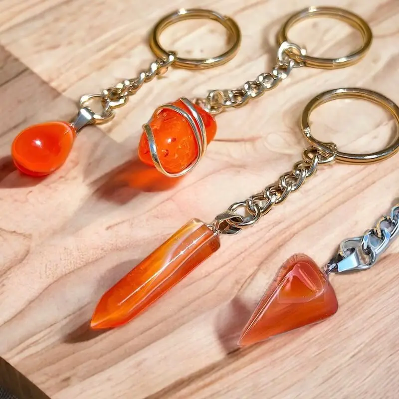 Carnelian Natural Gemstone Keychain