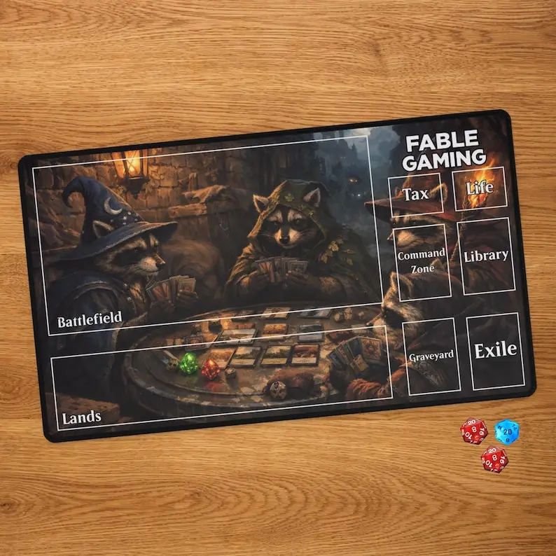 MTG Trading Card Playmat，Gothic Fantasy Game Mat, Premium TCG Playmat for Commander Card Games，Haunted Pumpkin Kingdom