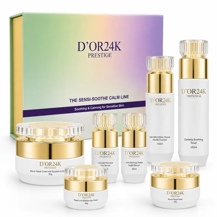 The Sensi-Soothe Calm Line  7 Piece Soothing & Calming Care for Sensitive Skin