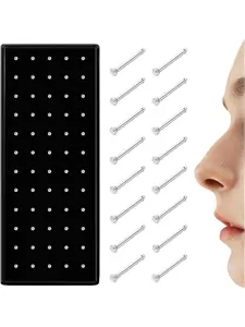 Stainless Steel Nose Studs, Fashionable Nose Rings for Women & Men, Body Jewelry for Party, Daily Clothing Decor, Trendy All-match & Exquisite Jewelry for Birthday Gift