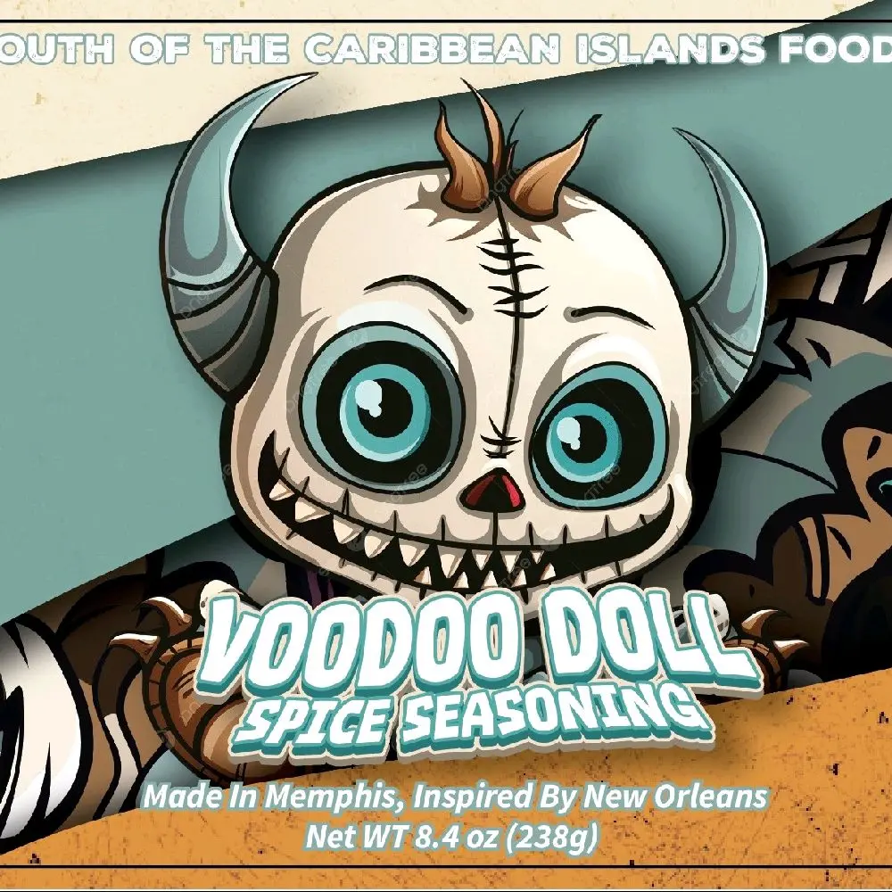 Voodoo Doll Spice Seasoning - Made in Memphis Inspired by New Orleans 8.4 oz 238g